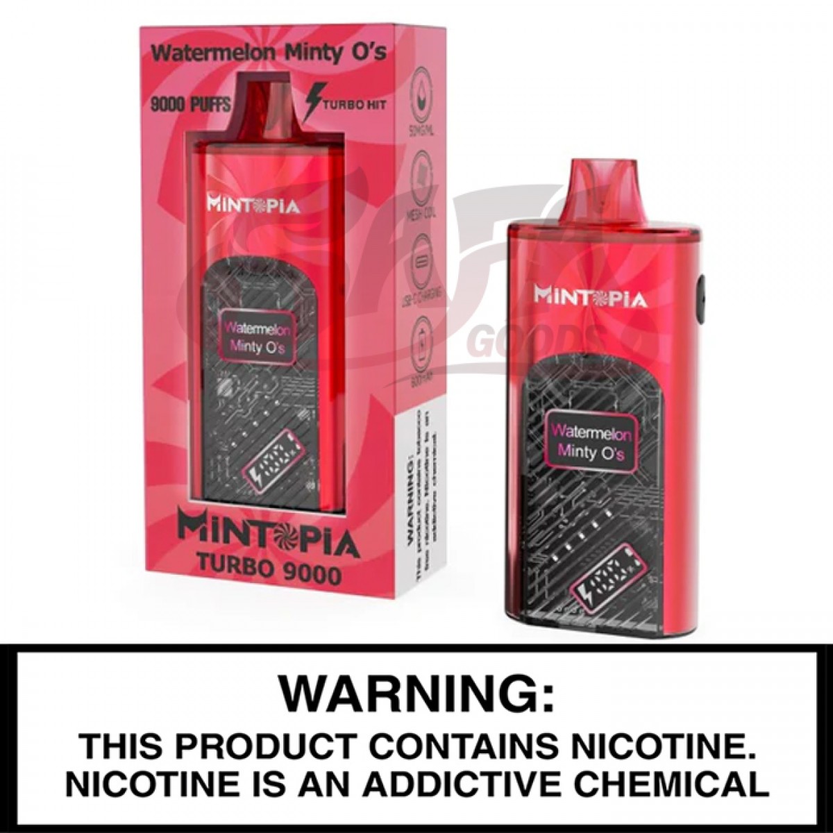 Mintopia Turbo - 9,000 Puff Minty O's Disposables [5PC]